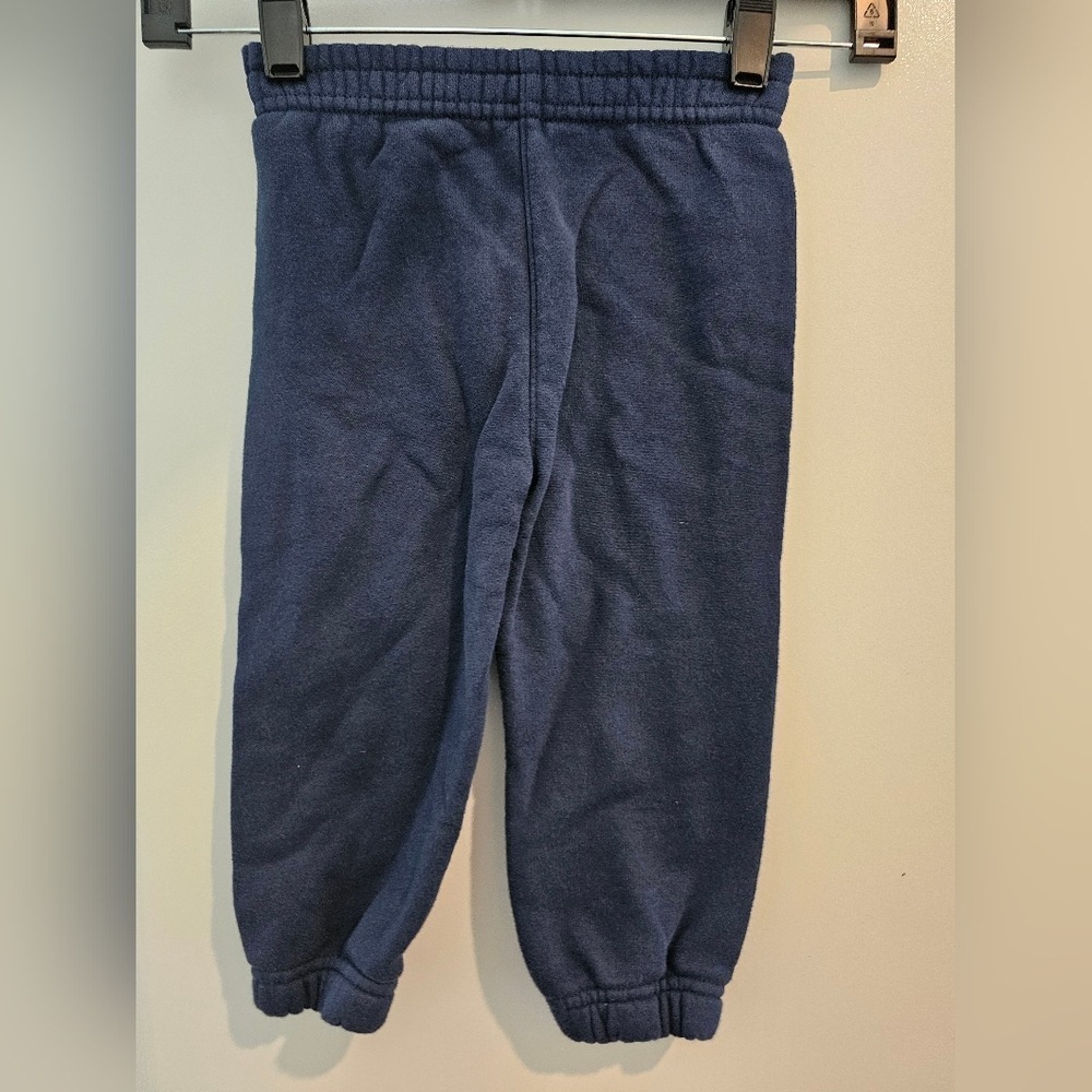 Kid's sz 2T‎ Toddler Navy Blue Fleece Jogger Sweatpants Comfortable Play Clothes